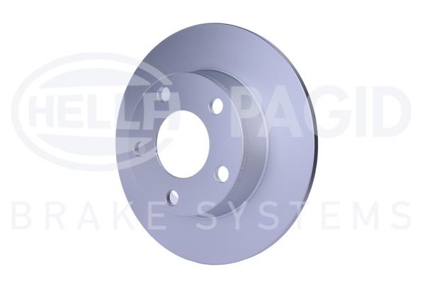 Rear brake disc, non-ventilated Hella 8DD 355 109-091
