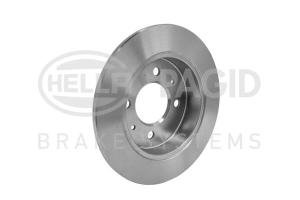 Rear brake disc, non-ventilated Hella 8DD 355 110-651