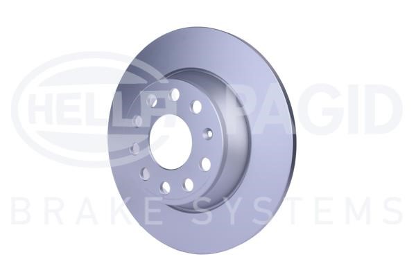 Rear brake disc, non-ventilated Hella 8DD 355 112-141
