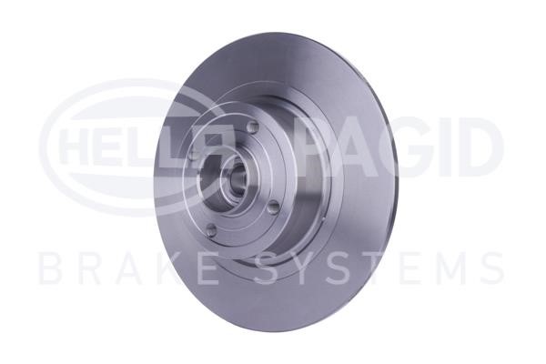 Rear brake disc, non-ventilated Hella 8DD 355 113-491