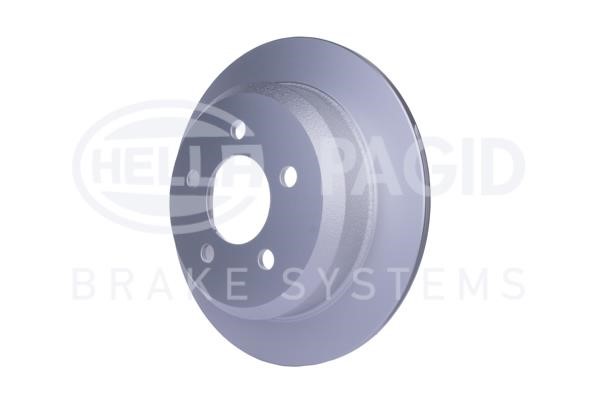 Rear brake disc, non-ventilated Hella 8DD 355 114-801
