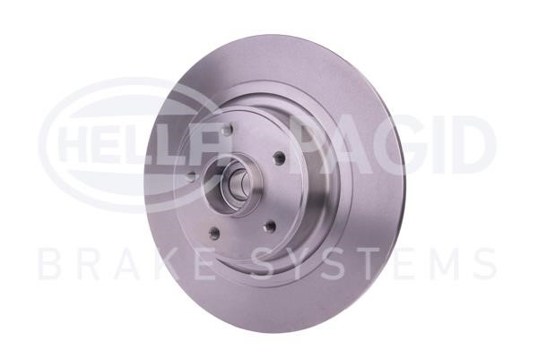 Rear brake disc, non-ventilated Hella 8DD 355 115-321
