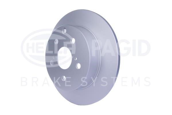 Rear brake disc, non-ventilated Hella 8DD 355 118-881