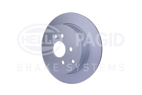 Rear brake disc, non-ventilated Hella 8DD 355 118-911