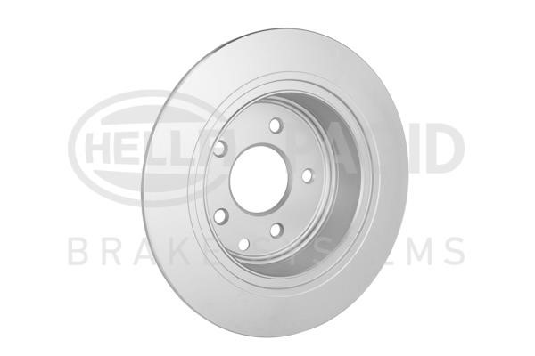 Rear brake disc, non-ventilated Hella 8DD 355 122-421