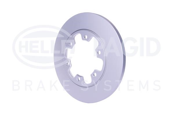 Rear brake disc, non-ventilated Hella 8DD 355 122-831