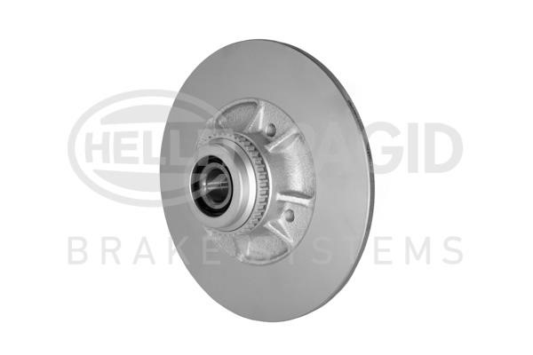 Rear brake disc, non-ventilated Hella 8DD 355 123-391