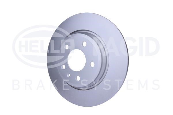 Rear brake disc, non-ventilated Hella 8DD 355 125-191