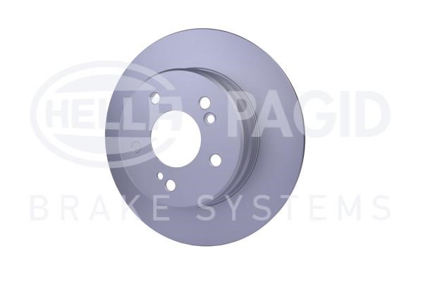 Rear brake disc, non-ventilated Hella 8DD 355 127-011