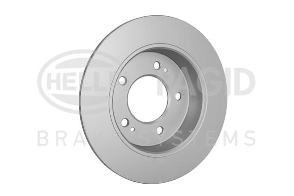 Rear brake disc, non-ventilated Hella 8DD 355 129-451