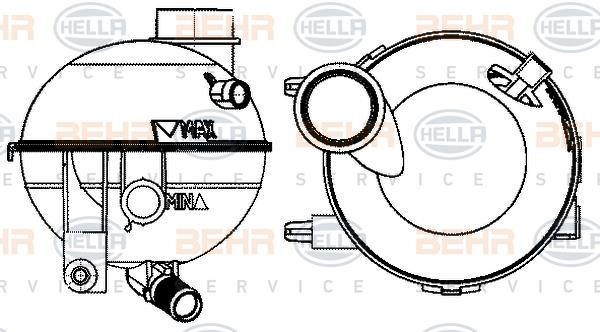 Hella 8MA 376 702-364 Expansion tank 8MA376702364