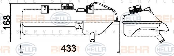 Hella 8MA 376 702-394 Expansion tank 8MA376702394