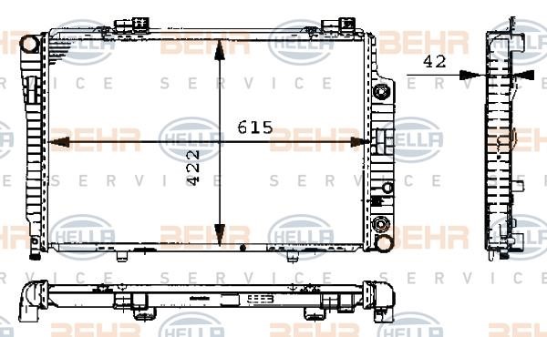 Hella 8MK 376 711-194 Radiator, engine cooling 8MK376711194