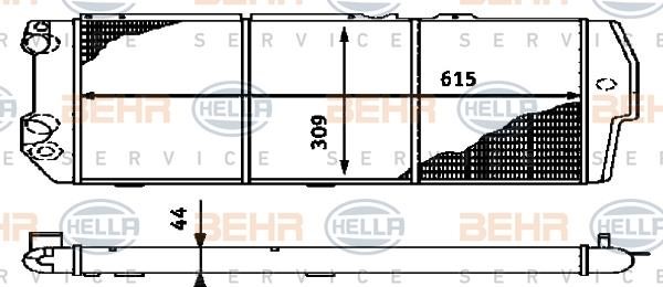 Hella 8MK 376 714-581 Radiator, engine cooling 8MK376714581