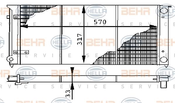 Hella 8MK 376 715-091 Radiator, engine cooling 8MK376715091