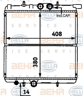 Hella 8MK 376 718-251 Radiator, engine cooling 8MK376718251