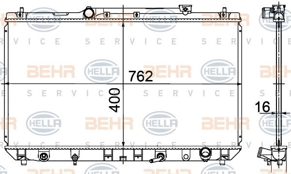 Hella 8MK 376 718-531 Radiator, engine cooling 8MK376718531