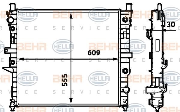 Hella 8MK 376 718-571 Radiator, engine cooling 8MK376718571