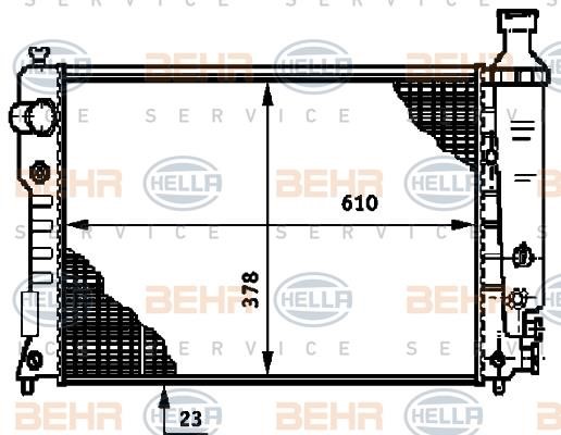 Hella 8MK 376 719-611 Radiator, engine cooling 8MK376719611