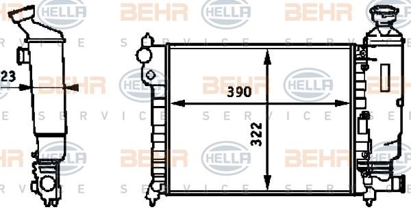 Hella 8MK 376 720-001 Radiator, engine cooling 8MK376720001