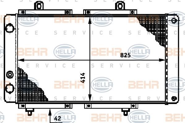 Hella 8MK 376 720-071 Radiator, engine cooling 8MK376720071