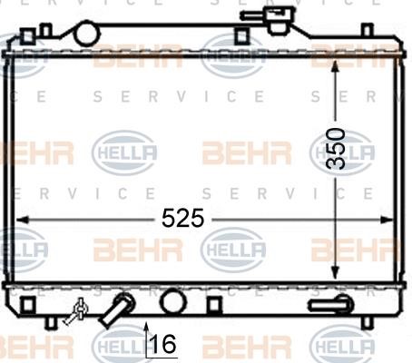 Hella 8MK 376 724-701 Radiator, engine cooling 8MK376724701