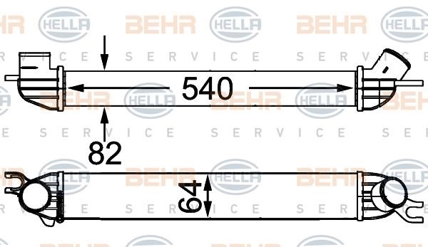 Hella 8ML 376 746-454 Intercooler, charger 8ML376746454