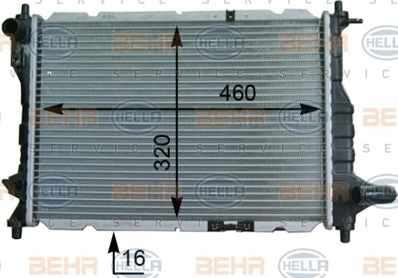 Hella 8MK 376 748-721 Radiator, engine cooling 8MK376748721