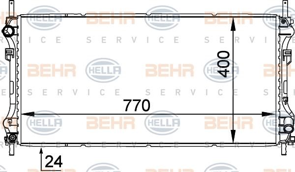 Hella 8MK 376 755-321 Radiator, engine cooling 8MK376755321