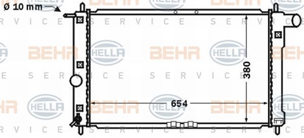 Hella 8MK 376 767-191 Radiator, engine cooling 8MK376767191