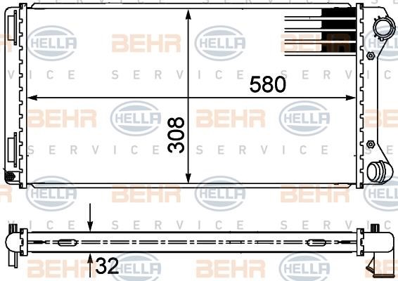 Hella 8MK 376 767-631 Radiator, engine cooling 8MK376767631