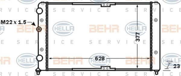 Hella 8MK 376 773-791 Radiator, engine cooling 8MK376773791
