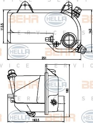 Hella 8MA 376 789-721 Expansion tank 8MA376789721