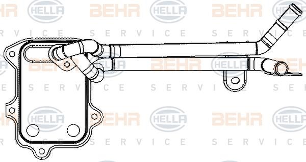 Hella 8MO 376 797-041 Oil cooler 8MO376797041