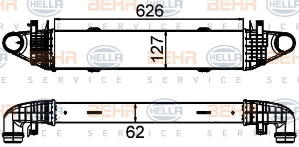 Hella 8ML 376 899-191 Intercooler, charger 8ML376899191