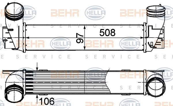 Hella 8ML 376 988-074 Intercooler, charger 8ML376988074