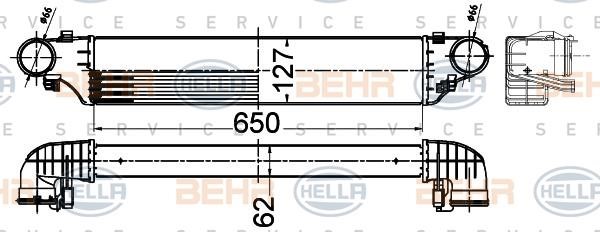 Hella 8ML 376 988-294 Intercooler, charger 8ML376988294