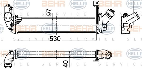 Hella 8ML 376 988-314 Intercooler, charger 8ML376988314