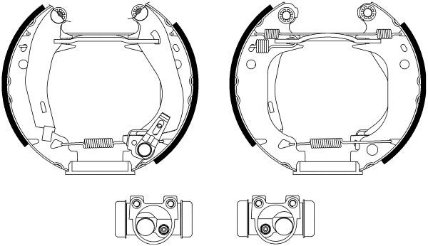 Hella 8DB 355 003-651 Brake shoe set 8DB355003651