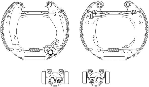 Hella 8DB 355 003-661 Brake shoe set 8DB355003661