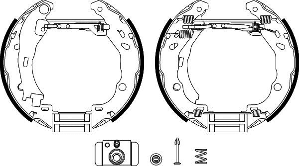 Hella 8DB 355 004-911 Brake shoe set 8DB355004911