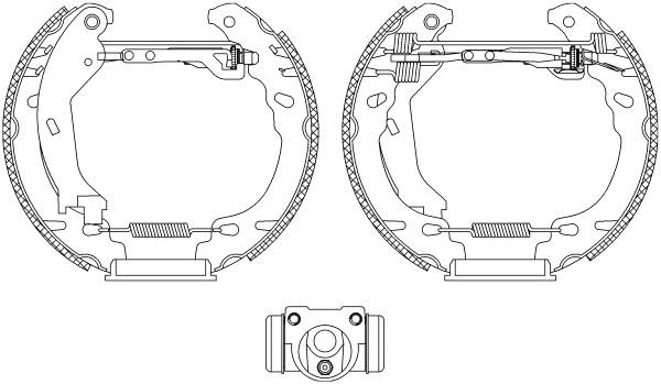 Hella 8DB 355 005-261 Brake shoe set 8DB355005261