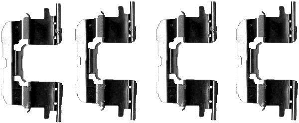 Hella 8DZ 355 202-691 Mounting kit brake pads 8DZ355202691