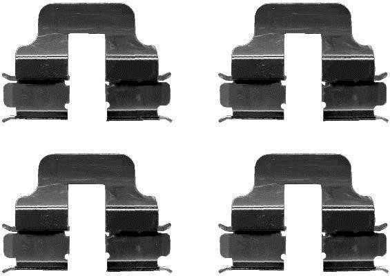 Hella 8DZ 355 202-801 Mounting kit brake pads 8DZ355202801