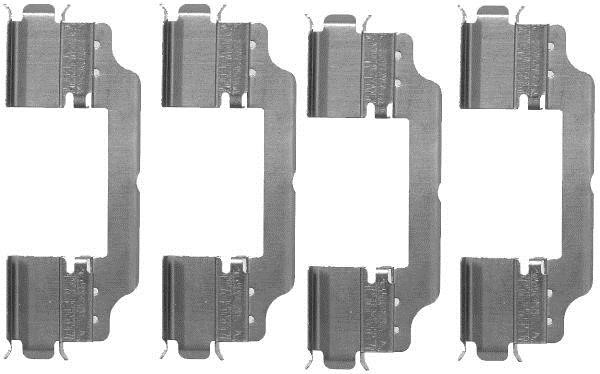 Hella 8DZ 355 203-301 Mounting kit brake pads 8DZ355203301