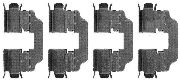 Hella 8DZ 355 203-411 Mounting kit brake pads 8DZ355203411
