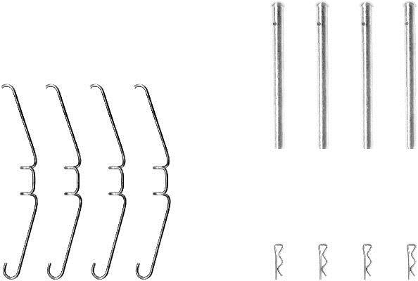 Hella 8DZ 355 204-011 Mounting kit brake pads 8DZ355204011