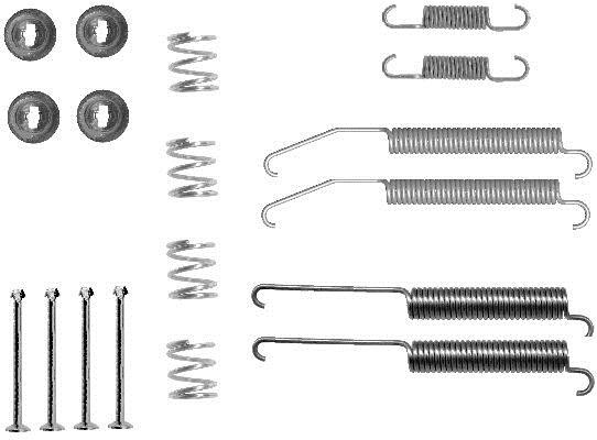 Hella 8DZ 355 200-791 Mounting kit brake pads 8DZ355200791