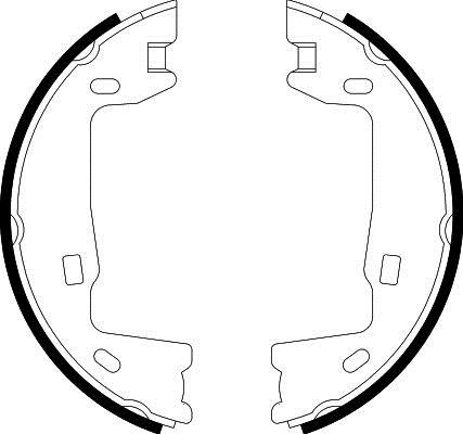 Hella 8DA 355 050-321 Parking brake shoes 8DA355050321