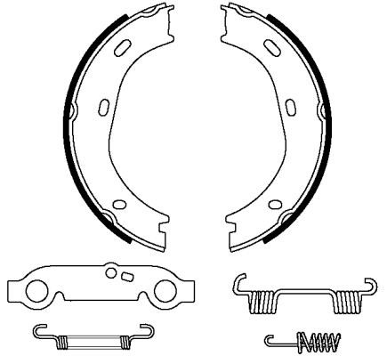 Hella 8DA 355 050-001 Parking brake shoes 8DA355050001